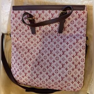 Louis Vuitton Lin Francois bag pink brown mint. -